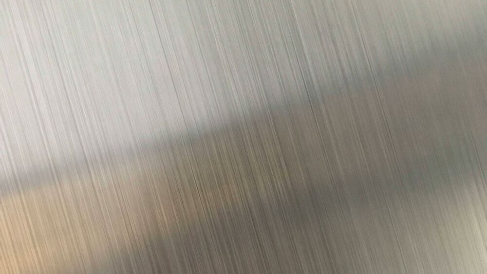 closeup of stainless steel with a high surface finish RA
