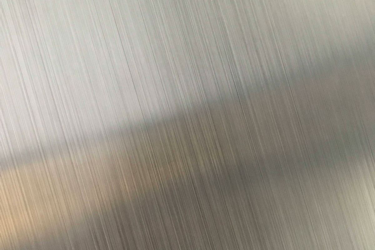 closeup of stainless steel with a high surface finish RA